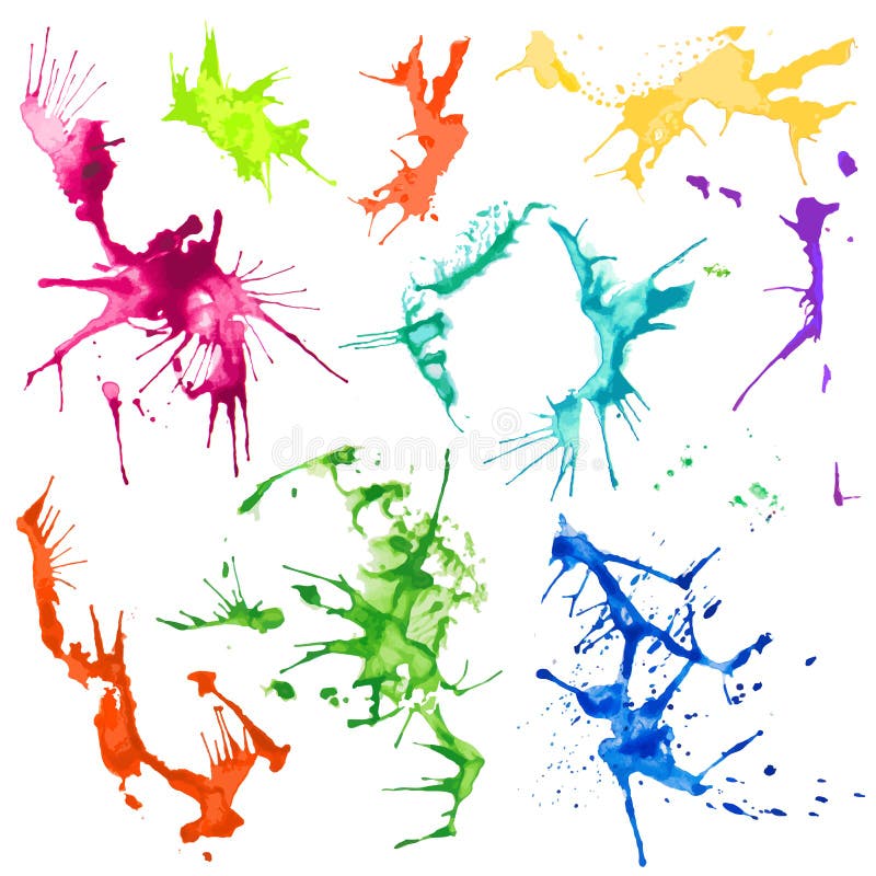 Taches d'éclaboussure de couleur d'eau de vecteur illustration de vecteur Taches d'éclaboussure de couleur d'eau de vecteur illustration de vecteur