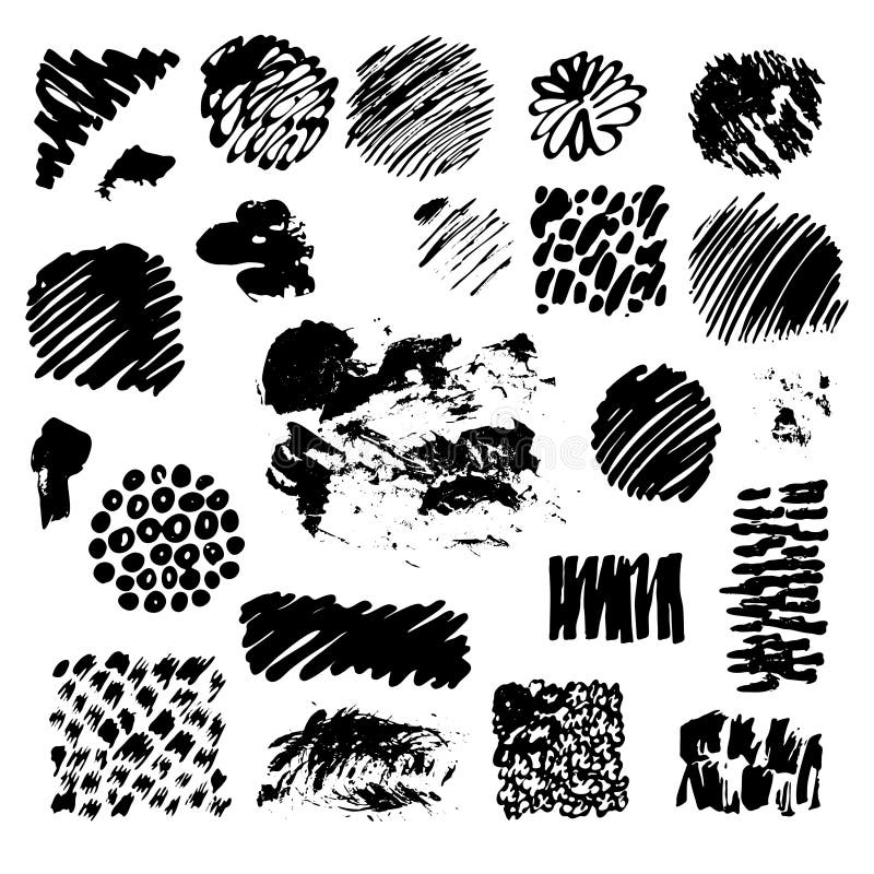 Taches à l'encre noire d'isolement sur le fond illustration de vecteur Taches à l'encre noire d'isolement sur le fond illustration de vecteur