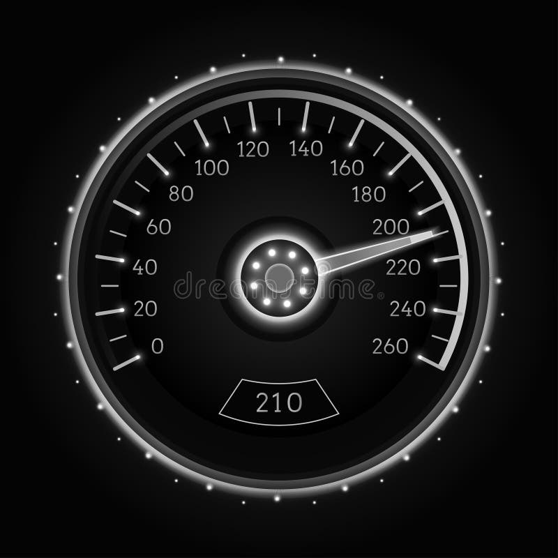 Tachimetro dell'automobile Fondo di techo di vettore royalty illustrazione gratis
