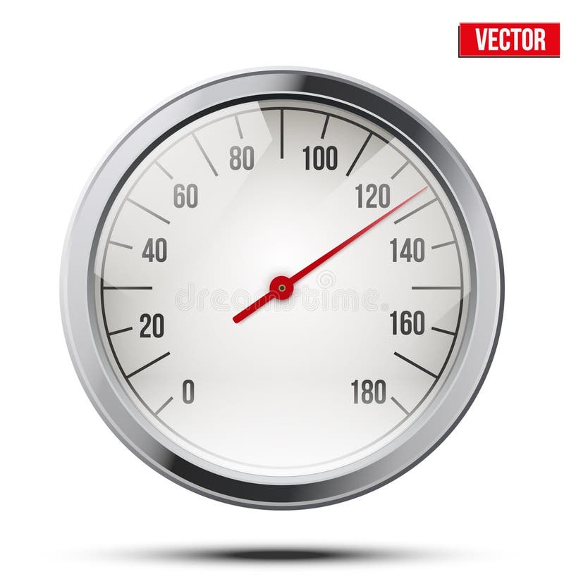 Tachimetro rotondo classico della scala Vettore royalty illustrazione gratis