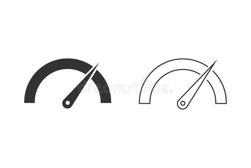 Tachometer, speedometer, indicator and performance line icon set. Fast speed sign logo. vector illustration