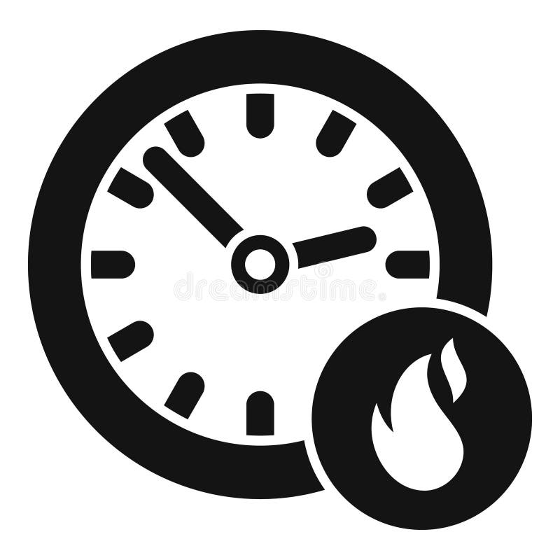 Tachometer und Flammensymbol vektor abbildung
