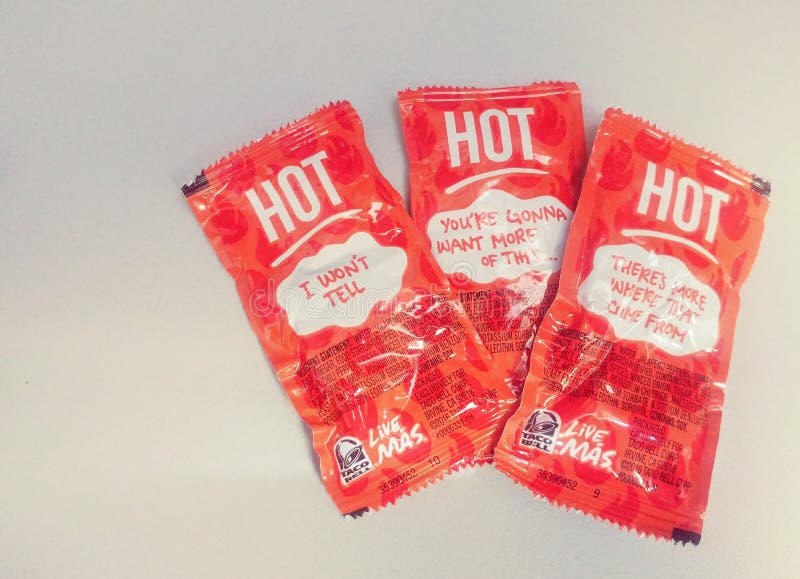 Taco Bell Salsa Sauce Packets Editorial Stock Photo Image of bell