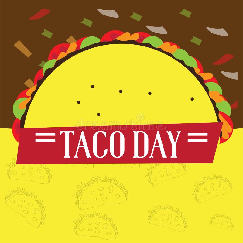Taco day poster stock vector. Illustration of restaurant 163232560