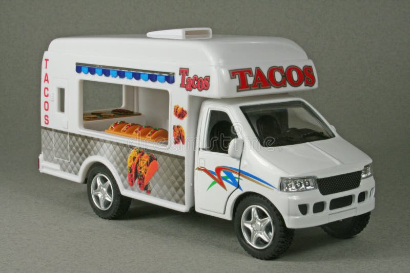 Taco Truck, Kintoy Kinsfun #5255D die-cast toy replica mobile taco truck. Taco Truck, Kintoy Kinsfun #5255D die-cast toy replica mobile taco truck