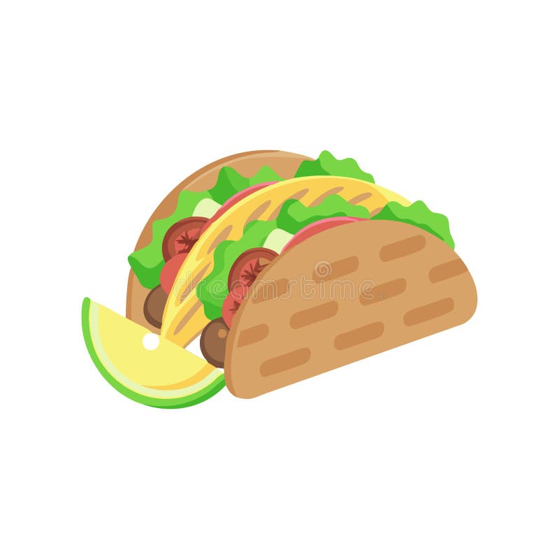 Tacos de filete a la parrilla con salsa aguacate ilustración del vector