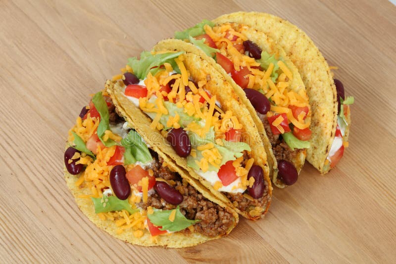 Mexican food - the delicious tacos. Mexican food - the delicious tacos