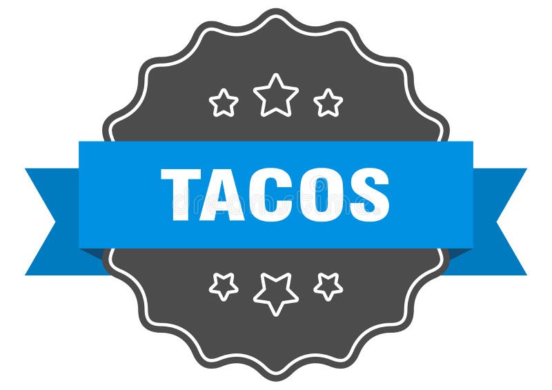 Tacos Label, Fast Food Menu Stock Vector Illustration of bistro, icon