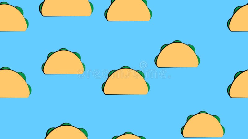 Tacos Sobre Fondo Azul, Ilustración Vectorial, Patrón Gastronomía De México  Fondo De Pantalla Para Restaurante Y Cafetería Decora Ilustración del  Vector - Ilustración de cocina, textil: 199711014
