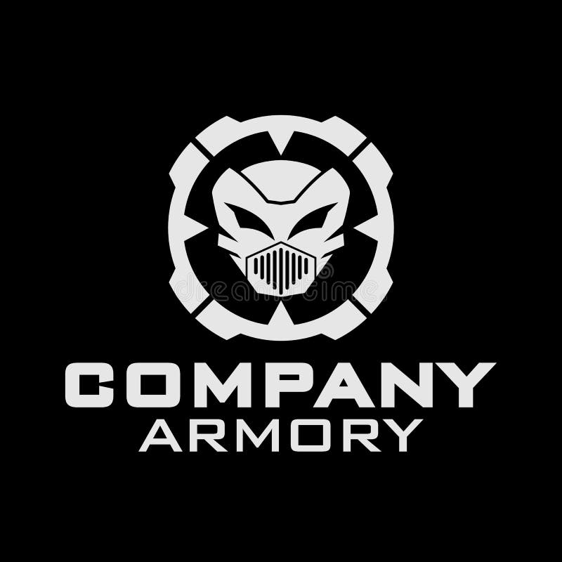 Tactical Armory Skull Logo stock vector. Illustration of head 268247355