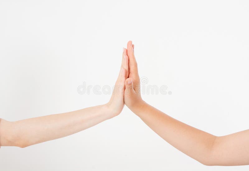 Tacto de la mano del ` s de las mujeres aislado en el fondo blanco Manos a tocar Copie el espacio Mofa para arriba foto de archivo Tacto de la mano del ` s de las mujeres aislado en el fondo blanco Manos a tocar Copie el espacio Mofa para arriba foto de archivo
