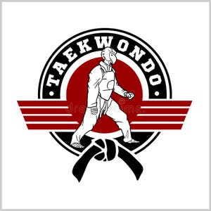 Taekwondo Emblem Taekwondo Logo Design Template Vector Illustration Taekwondo Emblem Taekwondo Logo Design Template Vector Illustration