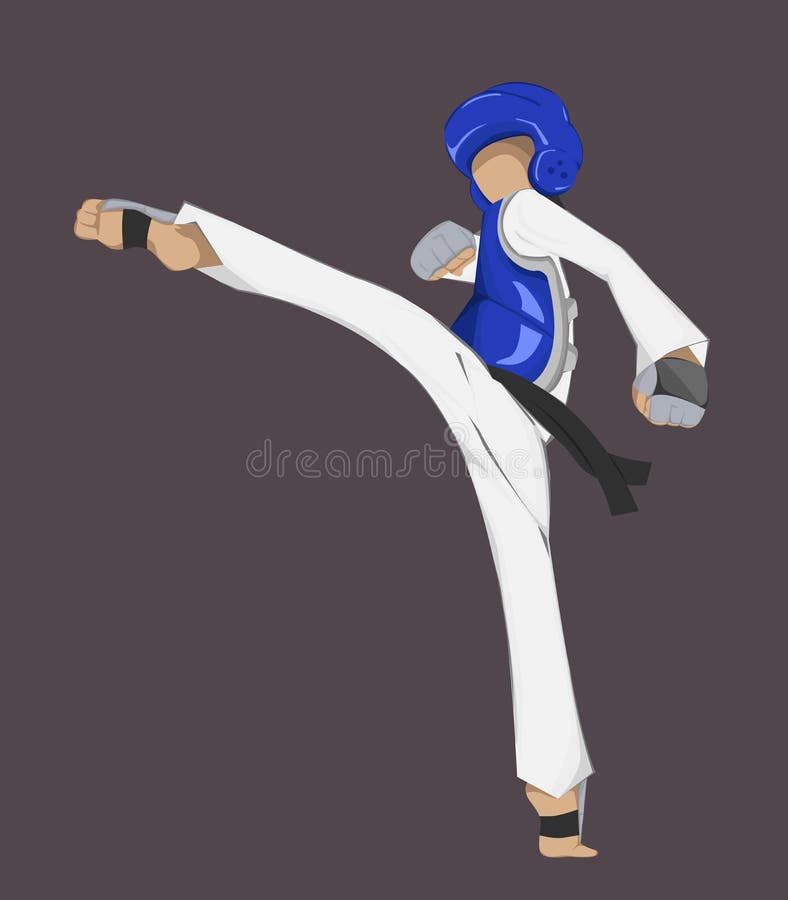 Taekwondo. Martial art illustration design. Taekwondo. Martial art illustration design