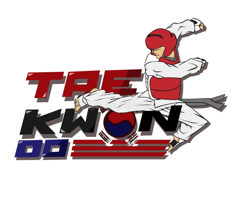Taekwondo -Mädchen silueta im Vektor lizenzfreie abbildung Taekwondo -Mädchen silueta im Vektor lizenzfreie abbildung