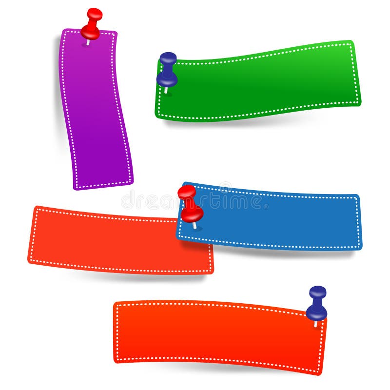 3d Red Ribbon Tag Set, Design Element Stock Illustration - Illustration ...