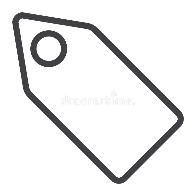 Tag line icon, web and mobile, price sign vector graphics, a linear pattern on a white background, eps 10.