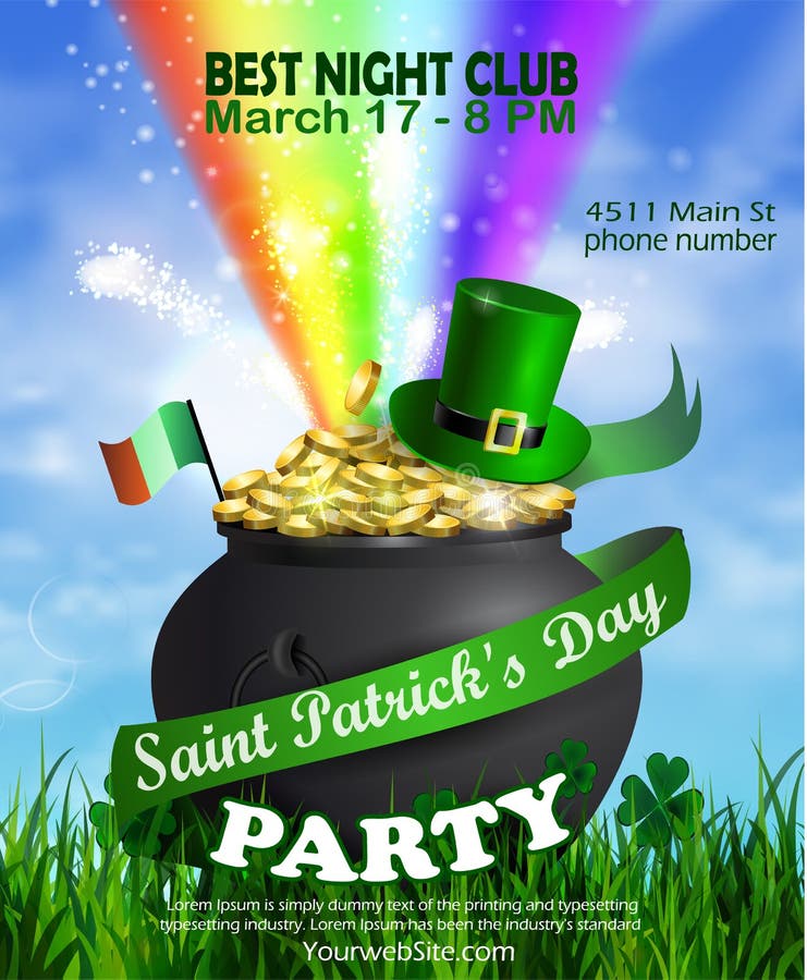 Tagesplakat-Designschablone Vektor-St Patrick s lizenzfreie abbildung Tagesplakat-Designschablone Vektor-St Patrick s lizenzfreie abbildung