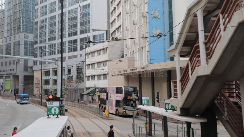 Tageszeit der Tramreise in Hong- Konginsel