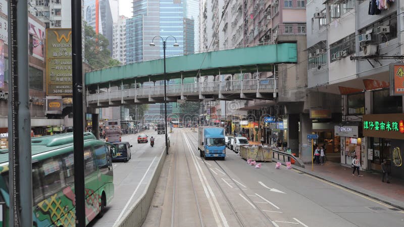 Tageszeit der Tramreise in Hong- Konginsel