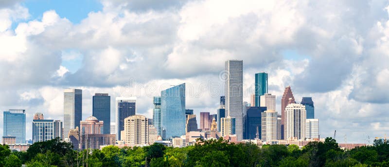 Tageszeit Houstons, tx Skylinestadtbild lizenzfreie stockbilder Tageszeit Houstons, tx Skylinestadtbild lizenzfreie stockbilder