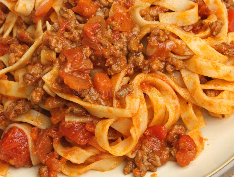 Tagliatelle Pasta with Bolognese Sauce Stock Image Image of meal