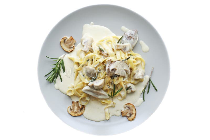 Tagliatelle vegetarian Pasta Dish with Mushrooms royalty free stock photos Tagliatelle vegetarian Pasta Dish with Mushrooms royalty free stock photos