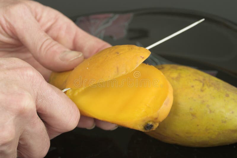 Taglio del mango 2 fotografia stock libera da diritti