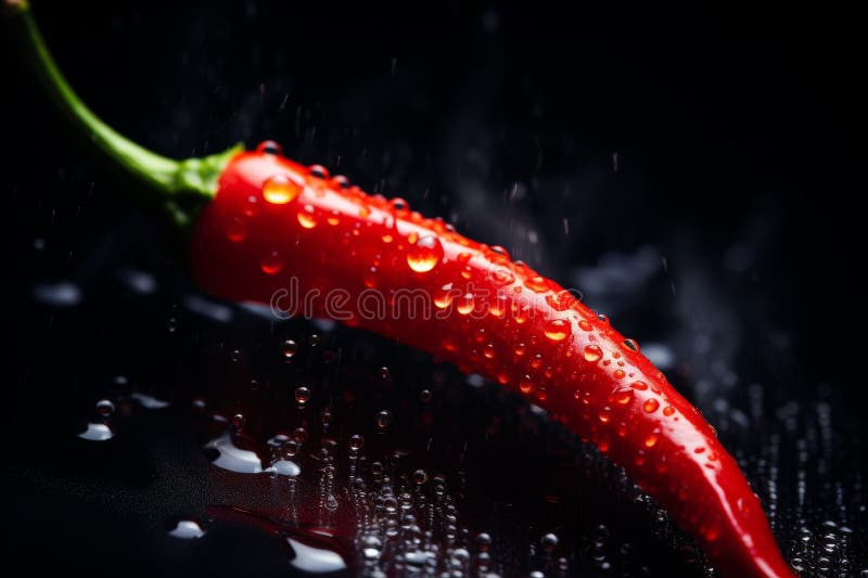 Taglio di peperoncino vivo con colore e trama di luce molle illustrazione di stock