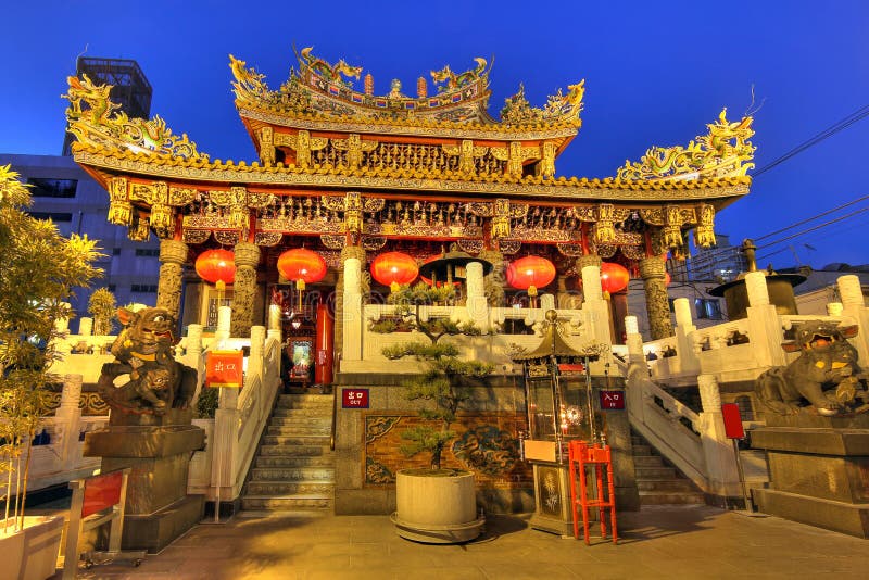 Tai Kwan ναός, Yokohama, Ιαπωνία στοκ φωτογραφία