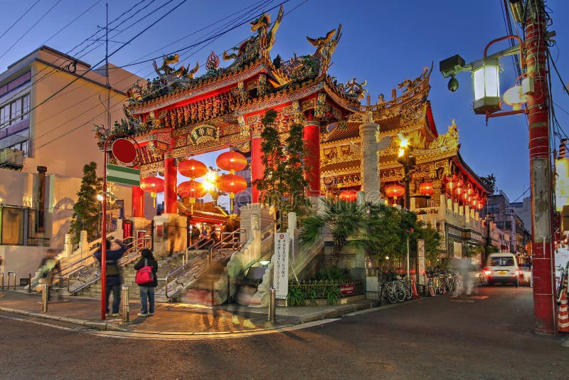 Tai Kwan ναός, Yokohama, Ιαπωνία στοκ φωτογραφίες με δικαίωμα ελεύθερης χρήσης