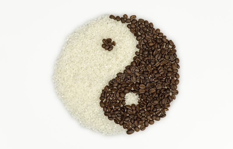 TaiChi Coffee Beans et riz photos libres de droits TaiChi Coffee Beans et riz photos libres de droits