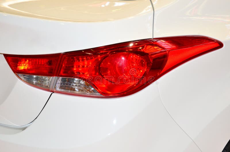 Tail Light of a White Saloon Car Stock Photo Image of rapid, ford 21899058