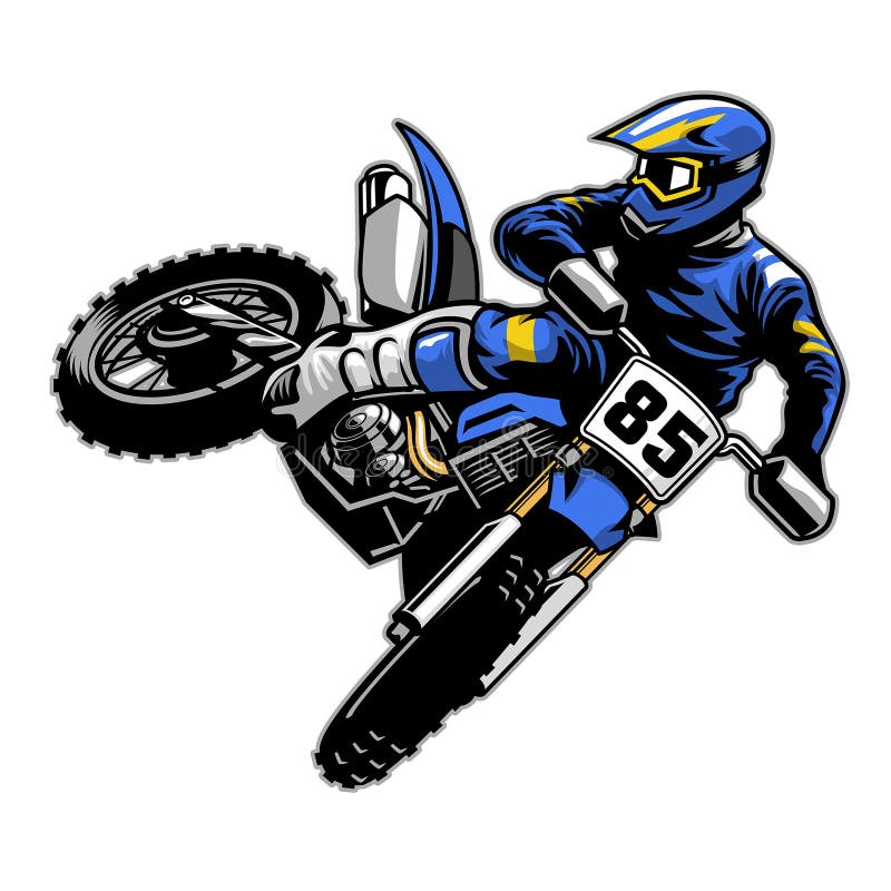 Tail whipping motocross stock vector. Illustration of printing - 193205461