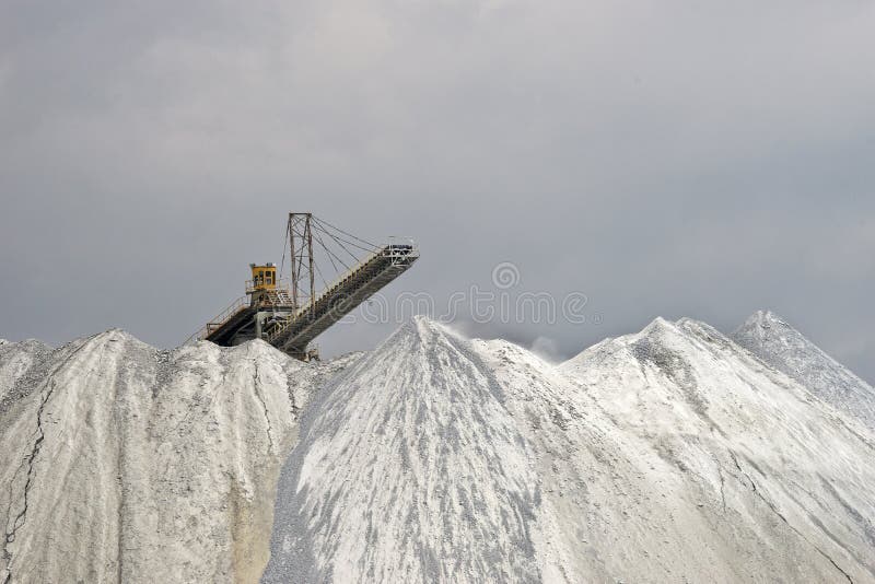 Tray tailings in the open pit copper mine. Tray tailings in the open pit copper mine