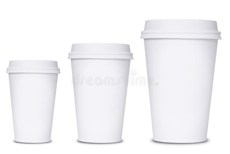 Coffee cup sizes isolated on white background. Coffee cup sizes isolated on white background.