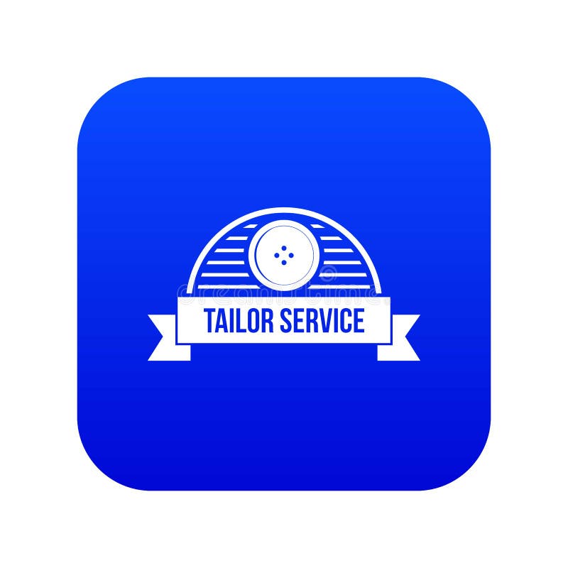 Tailor service icon blue vector vector illustration
