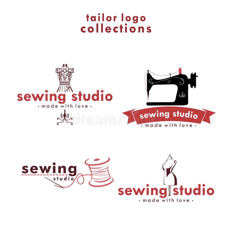 Stitching Logo Design Template Stock Illustration - Illustration of ...