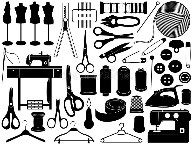Tailoring Equipment stock illustration