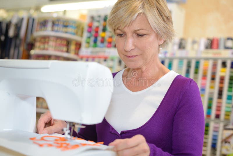 In the tailoring shop stock image. Image of sewing, automatic 261155837