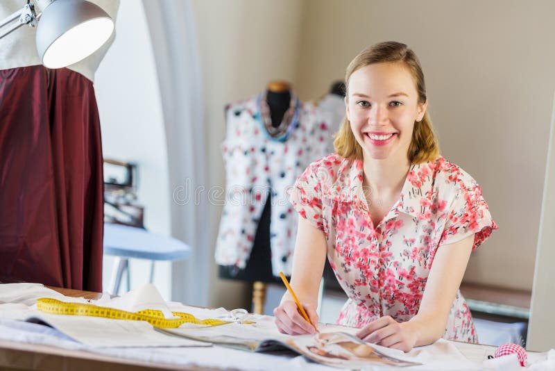 At tailors studio stock photo. Image of female, business - 50696252