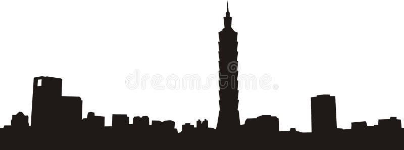 Taipei 101 e cidade ilustração royalty free Taipei 101 e cidade ilustração royalty free