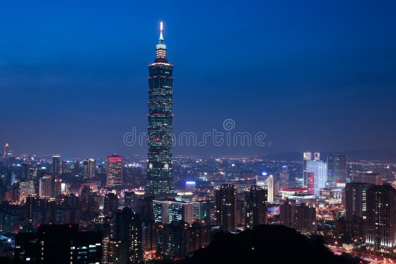 The taipei city night scene