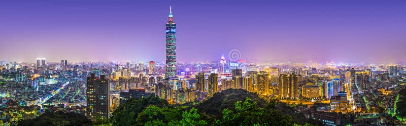 Taipei miasta panorama obraz stock Taipei miasta panorama obraz stock