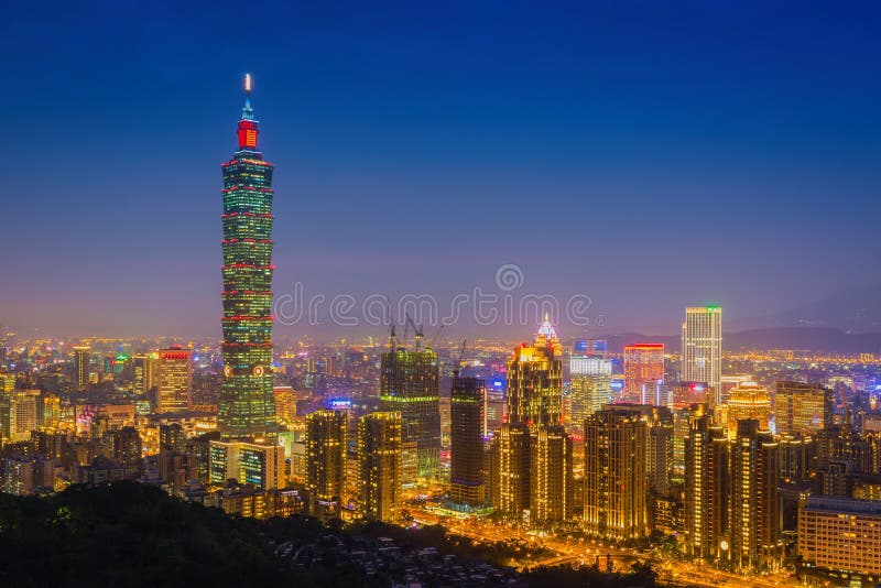Taipei Taiwan City Skyline Stock Image Image Of Scenic Scenery