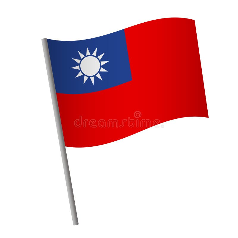 Taiwan flag icon vector illustration