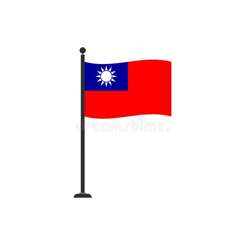 Taiwan flag vector isolated 4 stock illustration