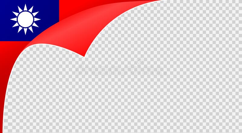 Taiwan-flagga i cirkelform isolerad på png eller transparent bakgrundssymbol för taiwan-mall för annonsering med banderoller vektor illustrationer