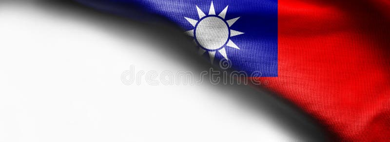 Taiwan-Flagge auf weißem Hintergrund lizenzfreie stockfotos Taiwan-Flagge auf weißem Hintergrund lizenzfreie stockfotos