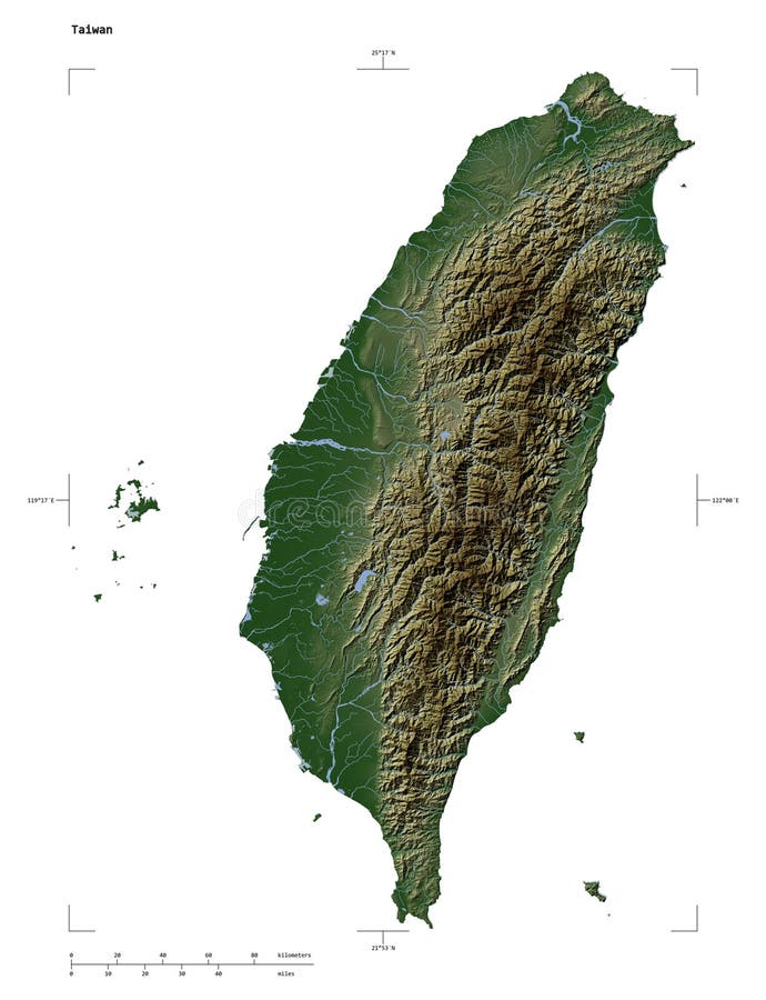 Taiwan-form på vitt. blek stock illustrationer