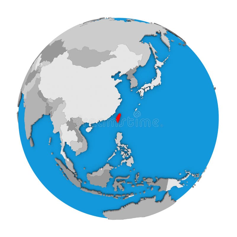 Taiwan on globe stock illustration. Illustration of earth ...